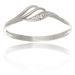 Dámský prsten z bílého zlata se zirkony PR0561F + DÁREK ZDARMA
