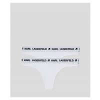 Spodní prádlo karl lagerfeld logo thong 2-pack bílá