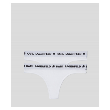 Spodní prádlo karl lagerfeld logo thong 2-pack bílá