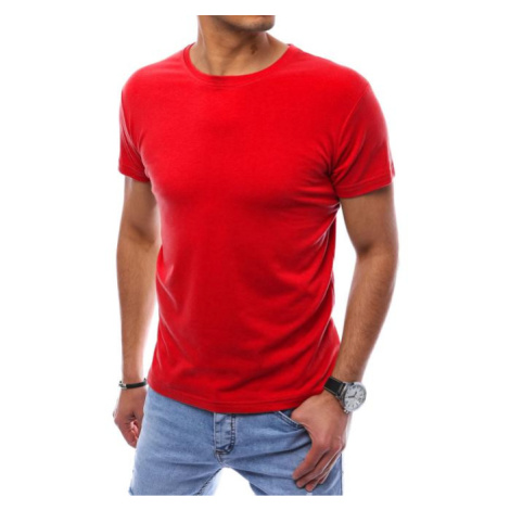Červené pánské triko s krátkým rukávem DStreet