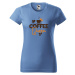 DOBRÝ TRIKO Dámské tričko s potiskem Coffee queen Barva: Fialová