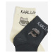 Ponožky karl lagerfeld k/ikonik 2.0 rhnstn socks 2 p černá