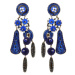 Tatami Woman's Earclips Blossom E-Wo004M Navy Blue