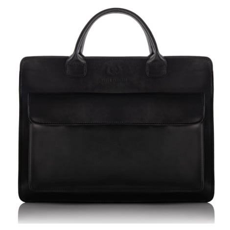 Elegantní kožená aktovka pro ženy Kabelky od Hraběnky; černá