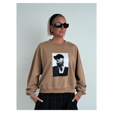 Cappuccino mikina HORSE Megi