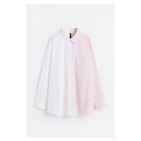 H & M - Oversized popelínová košile - růžová