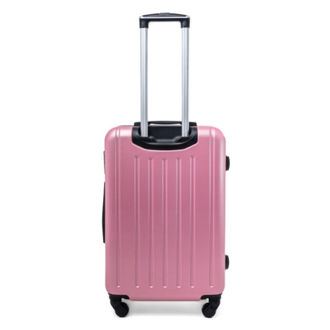 Rogal Růžový elegantní odolný kufr na kolečkách "Armor" - M (35l), L (65l), XL (100l)