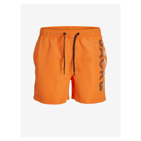 Oranžové klučičí kraťasy Jack & Jones Fiji - Kluci