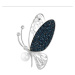 Éternelle Luxusní brož Swarovski Elements Gina - motýl, perla B8059-LXT0570A Stříbrná