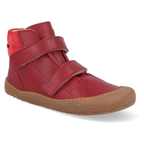 Barefoot dětské zimní boty Aylla - Chiri červené Aylla Shoes