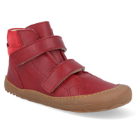 Barefoot dětské zimní boty Aylla - Chiri červené