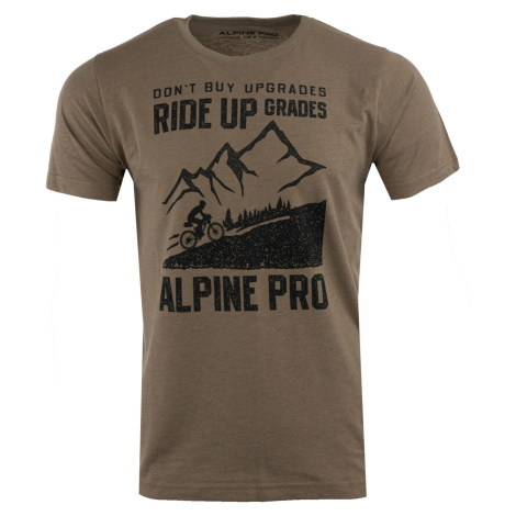 Alpine Pro Zebaro Pánské triko s krátkým rukávem MTSA862 sepia tint