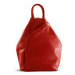 Červený kožený batůžek/kabelka Hazelien Arwel