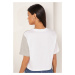 Calvin Klein Calvin Klein dámské bílé tričko CK ROUND LOGO BLOCKED TEE