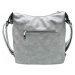 Velký světle šedý kabelko-batoh z eko kůže Crissie