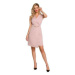 Makover Dámské mini šaty Ratre K149 světle růžová Růžová