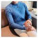 Texturovaný pánský svetr s dlouhým rukávem