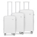 Sada 3 cestovních kufrů Kono Elegant - bílá 50 L / 77 L / 110 L