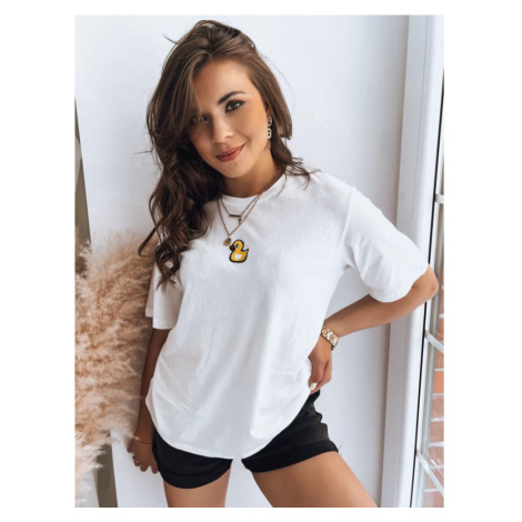 Bílá dámská trička s nášivkou DStreet