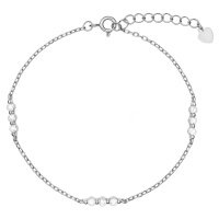 AGAIN Jewelry Módní stříbrný náramek se zirkony AJNR0019