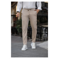 34958 Dewberry Slimfit Jogger Seasonal Mens Trousers-BEIGE