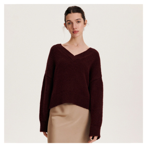 Reserved - Svetr z měkkého úpletu - Bordó