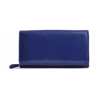 Dámská kožená peněženka na šířku Modrá, 19 x 2 x 10 (SB00-V911-41KUZ)