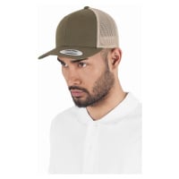 Kšiltovka // Flexfit Retro Trucker 2-Tone mossgreen/khaki