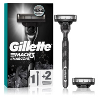 Gillette Mach3 Charcoal holicí strojek + náhradní břity 2 ks