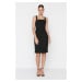 Trendyol Black Strappy Woven Woven Dress