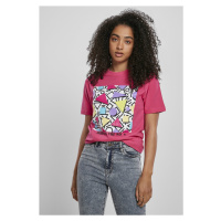 Dámské tričko krátký rukáv // Ladies Geometric Retro Tee hibiskus pink