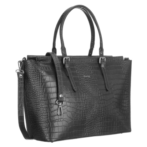 Kožená, italská dámská taška s motivem krokodýlí kůže Rovicky