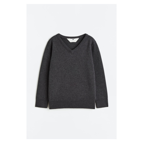 H & M - Pletený školní svetr - šedá H&M