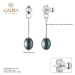 Gaura Pearls Stříbrné náušnice s černou sladkovodní perlou Millie, stříbro 925/1000 MS20493E/B Č