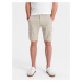 Men's monochromatic shorts with cargo pockets - beige V3 OM-SRCG-0133