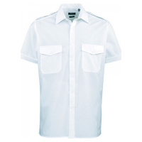 Premier Workwear Pánská košile Pilot s krátkým rukávem a dvěma náprsními kapsami