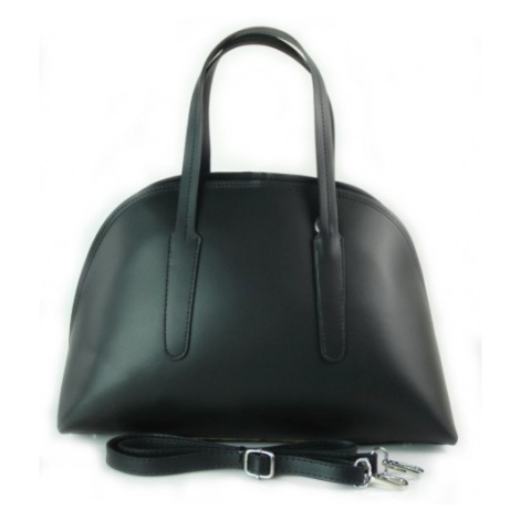 Kožená kufříková kabelka Vera Pelle K652BS černá
