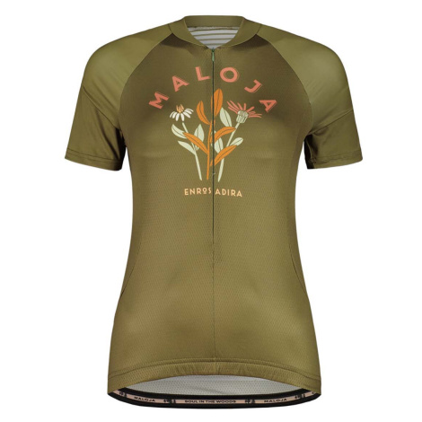 MALOJA Cyklistický dres s krátkým rukávem - GANESM. 1/2 LADY - zelená