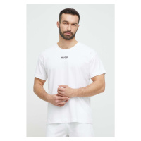 Pyžamové tričko HUGO bílá barva, s potiskem