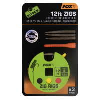 Fox Návazec Fox Edges Zig Rig 3ks Varianta: Edges Zig Rig 8 - 12lb 12ft x 3