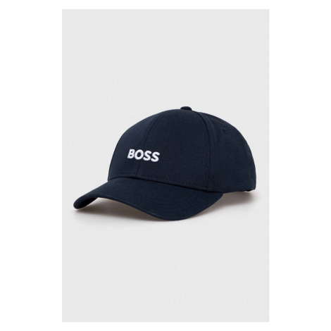 Bavlněná baseballová čepice BOSS s aplikací Hugo Boss