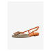 Oranžovo-béžové dámské sandálky Tamaris