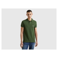 Benetton, Olive Green Slim Fit Polo