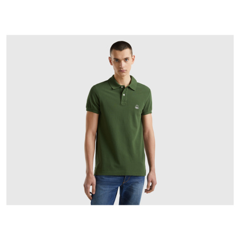 Benetton, Olive Green Slim Fit Polo United Colors of Benetton
