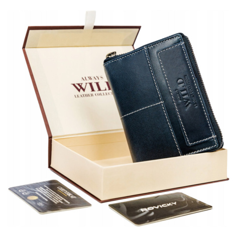 Velká vertikální kožená peněženka s RFID Wild
