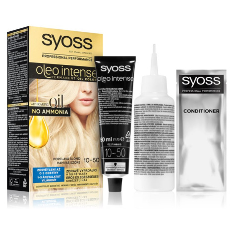 Syoss Oleo Intense permanentní barva na vlasy s olejem odstín 10-50 Light Ashy Blond 1 ks