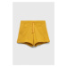 Dětské bavlněné šortky United Colors of Benetton žlutá barva, hladké, nastavitelný pas