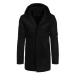 Pánský jednořadý černý zimní kabát Dstreet CX0444