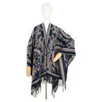 Art Of Polo Poncho sz23448-2 Light Grey/Navy Blue