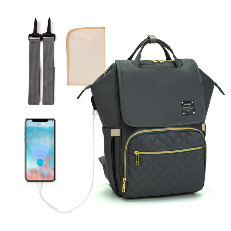 Multifunkční designový Mama batoh proti vykradení Lequeen - šedý